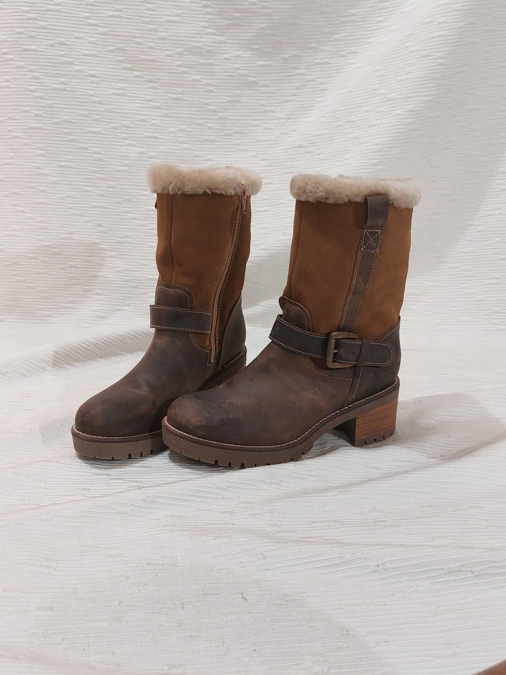 Overland Brown Suede Boots with Side Zip Size 39/8 - Picture 2 of 13